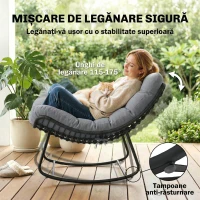 Outsunny Balansoar Boho cu Pernă Moale Gri Închis(m-8)