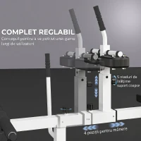 SPORTNOW Aparat pentru Gambe din Șezut Reglabil, Alb(m-5)