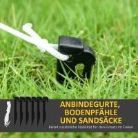 HOMCOM Opblaasbare Peperkoekman, 2,35 m, met LED-Lampjes, Weerbestendig, Incl. Blazer, Meerkleurig, Kerstdecoratie(m-7)