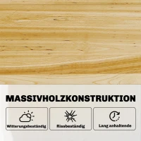 Outsunny Verhoogd plantenbed met kasopzet van hout, plantenbak met opklapbare deksel, plank, voering, ergonomisch(m-9)