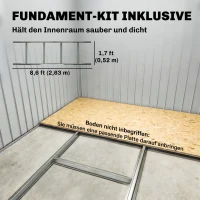 Outsunny Metalen gereedschapsschuur met fundering tuinhuisje gereedschapsschuur metalen tuinhuisje(m-6)