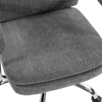 HOMCOM bureaustoel verstelbaar, 360° draaibaar voor thuiswerkplek, grijs(m-10)