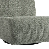 HOMCOM Draaifauteuil van chenille met brede zitting voor woonkamer en slaapkamer, grijs(m-12)