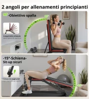 Panca per pesi multifunzionale, pieghevole & salvaspazio, telaio in acciaio robusto, 110x40,6x40,6 cm, Nero(m-5)