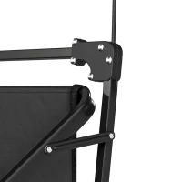 Outsunny Opvouwbare bolderkar met dak, 110L capaciteit, stalen frame, 97x52x105 cm, zwart(m-12)