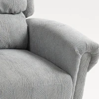 HOMCOM Velvet-Feel Electric Riser Recliner Chair - Grey(m-10)