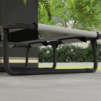 PawHut Portable Raised Dog Bed, Elevated Pet Cot with Breathable Mesh for Indoor Outdoor, for Small Medium Dogs, Light Grey(m-9)