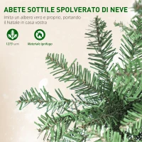 HOMCOM Albero di Natale 210 cm Illuminato con 350 Luci Bianche e Colorate, 9 Modalità di Illuminazione(m-6)