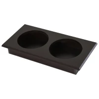 PawHut hondenbak met opbergruimte 2 bakjes voerstation kattenbak espresso(m-9)
