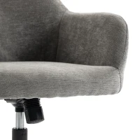 HOMCOM Chaise Bureau Ergonomique, Fauteuil de Bureau en Chenille avec Hauteur Réglable, Fonction Bascule, Gris(m-9)
