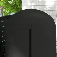 Outsunny Beschermhoes voor hangstoel, waterdicht, stofdicht, polyester, Ø128 x 190 cm, zwart(m-7)