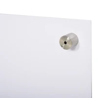 Vinsetto kalenderbord glasplaat met 4 glasclip markers gum aluminium pennenhouder magneetbord voor maandplanning magnetische weekplanner planbord wit 90 x 60 x 0,2 cm(m-8)