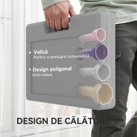 HOMCOM Set Gantere 10 kg cu Valiză pentru Greutăți, din Metal, PU și Plastic, 41x30x8 cm, Multicolor(m-6)