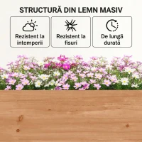 Outsunny Jardinieră Verticală din Lemn cu 4 Niveluri, 85x45x140 cm, Naturală(m-8)