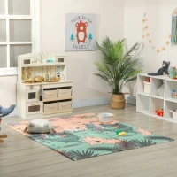 AIYAPLAY Dinosaur-Themed Baby Plat Mat Double Sided, Foldable, Water-Resistant for Outdoor/Indoor, 177 x 146 x 1.5cm(m-10)
