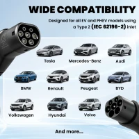 HOMCOM Type 2 EV Charging Cable, 7kW, 32A, Mode 3, 1-Phase, 10m Type 2 to Type 2 EV Extension Cable for EVs, PHEVs(m-5)