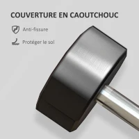 SPORTNOW Haltère poignée antidérapante, fitness, sport à domicile, 15kg, noir(m-5)