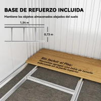 Outsunny Cobertizo de Jardín 195x122x181,5 cm con Puertas Correderas 2 Ventanas y Ganchos para Almacenar Herramientas Verde(m-5)