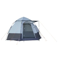 Outsunny 3-4 persoons kampeertent quick pitch grijs+zwart 2.6 x 2.6 x 1.5 m(m-11)