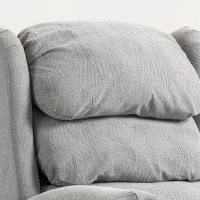 HOMCOM Velvet-Feel Electric Riser Recliner Chair - Grey(m-11)