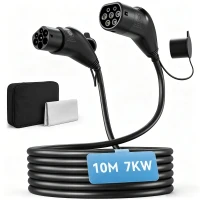 HOMCOM Type 2 EV Charging Cable, 7kW, 32A, Mode 3, 1-Phase, 10m Type 2 to Type 2 EV Extension Cable for EVs, PHEVs(m-15)