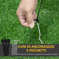 HOMCOM Fantasma Gonfiabile Halloween, Decorazione da Giardino Halloween Impermeabile e Autogonfiabile con Picchetti e Funi 120x90x240cm(m-8)