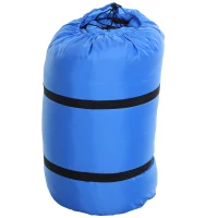 Saco de Dormir Doble Plaza Convertible en 2 Sacos Independientes 210x150 cm Azul(m-8)