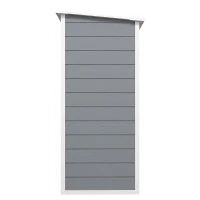 Outsunny Gereedschapsschuur Kunststof 1,14m² 151 x 92 x 193cm Gereedschapsschuur met Lessenaarsdak Bodem Raam Grijs(m-12)