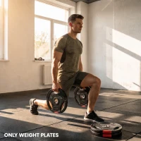 SPORTNOW Juego de Discos Pesas de 4 Piezas 2x5 kg 2x2,5 kg con Orificios de 2,5 cm para Entrenamiento Fitness en Hogar Negro(m-7)