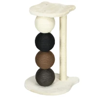 PawHut krabboom krabpaal met 2 sisalpalen & 4 sisalballen platform E1 spaanplaat(m-10)