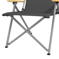 Outsunny Campingstoel Klapstoel Buitenstoel, weerbestendig, incl. Draagtas, 74 x 59,5 x 98 cm, Grijs(m-9)