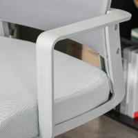 Vinsetto Sedia da Ufficio Ergonomica Girevole con Altezza Regolabile, Ruote e Braccioli, 59x61x95.5-105cm Grigio(m-9)