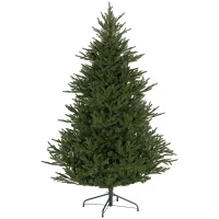 HOMCOM Kerstboom 180 cm, Realistisch Uiterlijk, Snelle Opzet, Incl. Standaard, Brandvertragend Kunststof(m-1)