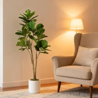 HOMCOM 150cm Artificial Ficus Tree - Green(m-8)