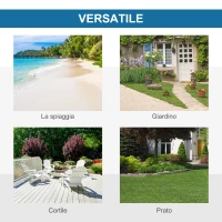 Outsunny Tenda da Spiaggia Pop Up con Porta a Cerniera, in Poliestere e Fibra di Vetro, 220x173x120 cm, Blu Cielo e Grigio(m-4)
