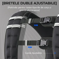 HOMCOM Vestă cu greutăți 8kg, respirabilă, cu buzunar pentru depozitare și bretele, din material Oxford, 40x35 cm, neagră(m-6)