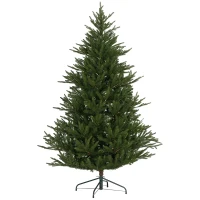 HOMCOM Kerstboom 180 cm, Realistisch Uiterlijk, Snelle Opzet, Incl. Standaard, Brandvertragend Kunststof(m-10)