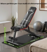 Panca per pesi multifunzionale, pieghevole & salvaspazio, telaio in acciaio robusto, 110x40,6x40,6 cm, Nero(m-3)
