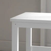 HOMCOM 2-delige Keukenstoelen Eetkamerstoelen Stoelen, Massief hout, modern ontwerp, 38,5 cm x 47,5 cm x 99 cm, Wit(m-9)