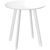 HOMCOM eettafel, keukentafel, voor 2 personen, hoogglanzend oppervlak, met tafelpoten, wit, 72 x 72 x 75 cm(m-10)