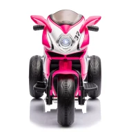 Moto elettrica per bambini, ruote luminose, marcia avanti/indietro e indicatore della batteria in tempo reale, 78,1x40,6x51,5 cm, Rosa(m-9)