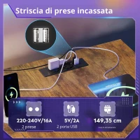 Scrivania angolare da gaming 2‑in‑1, trasformabile tra la compatta forma a L e la lunga forma a I, 140x50x87,5 cm, Marrone(m-6)