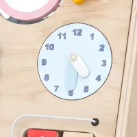 AIYAPLAY 3-in-1 baby loopwagen met afneembaar dubbelzijdig activiteitspaneel, tas en wielen voor 1-3 jaar(m-10)