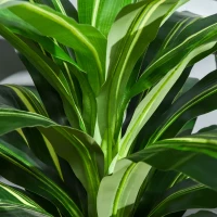 Outsunny Artificial Plant in Pot, Fake Plant for Home Indoor Decor, 110cm, Green(m-9)