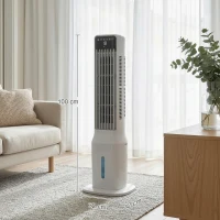 HOMCOM Refroidisseur d'air portable 3-en-1 réservoir d'eau 9 litres oscillation à 48° 3 vitesses 3 modes 4 packs de glace blanc(m-3)