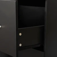 Vinsetto Armadietto da Ufficio con 2 Cassetti e 5 Ruote, Schedario in MDF e Truciolato, 43x45x72 cm, Nero(m-9)