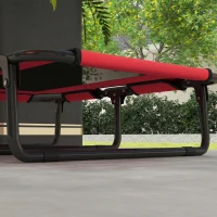 PawHut Portable Raised Dog Bed, Elevated Pet Cot with Breathable Mesh for Indoor Outdoor, for Small Medium Dogs, Red(m-9)
