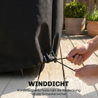 Outsunny 2-zits tuinbankhoes, waterdichte beschermhoes, winddicht en UV-bestendig, 420D Oxford-stof(m-6)