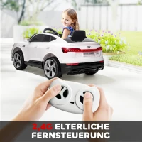 HOMCOM kindervoertuig elektrische auto elektrische kinderauto voor kinderen vanaf 3 jaar wit(m-5)