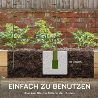 Outsunny 6 Metalen Klimrekken voor Klimplanten, Staal, 40 x 90 cm, Groen(m-5)